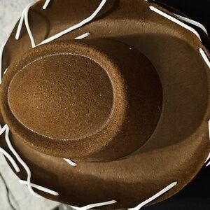 Kids Felted Brown Cowboy Hat with White Accent